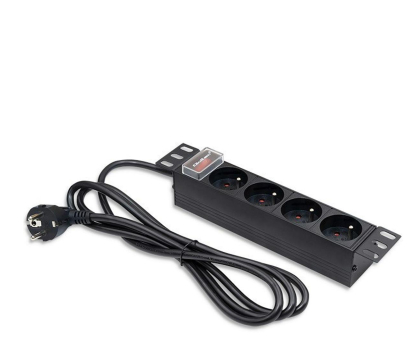 Listwa zasilająca QOLTEC PDU do RACK 10" | 1U | 16A | 4xFrench | 1.8m 54602
